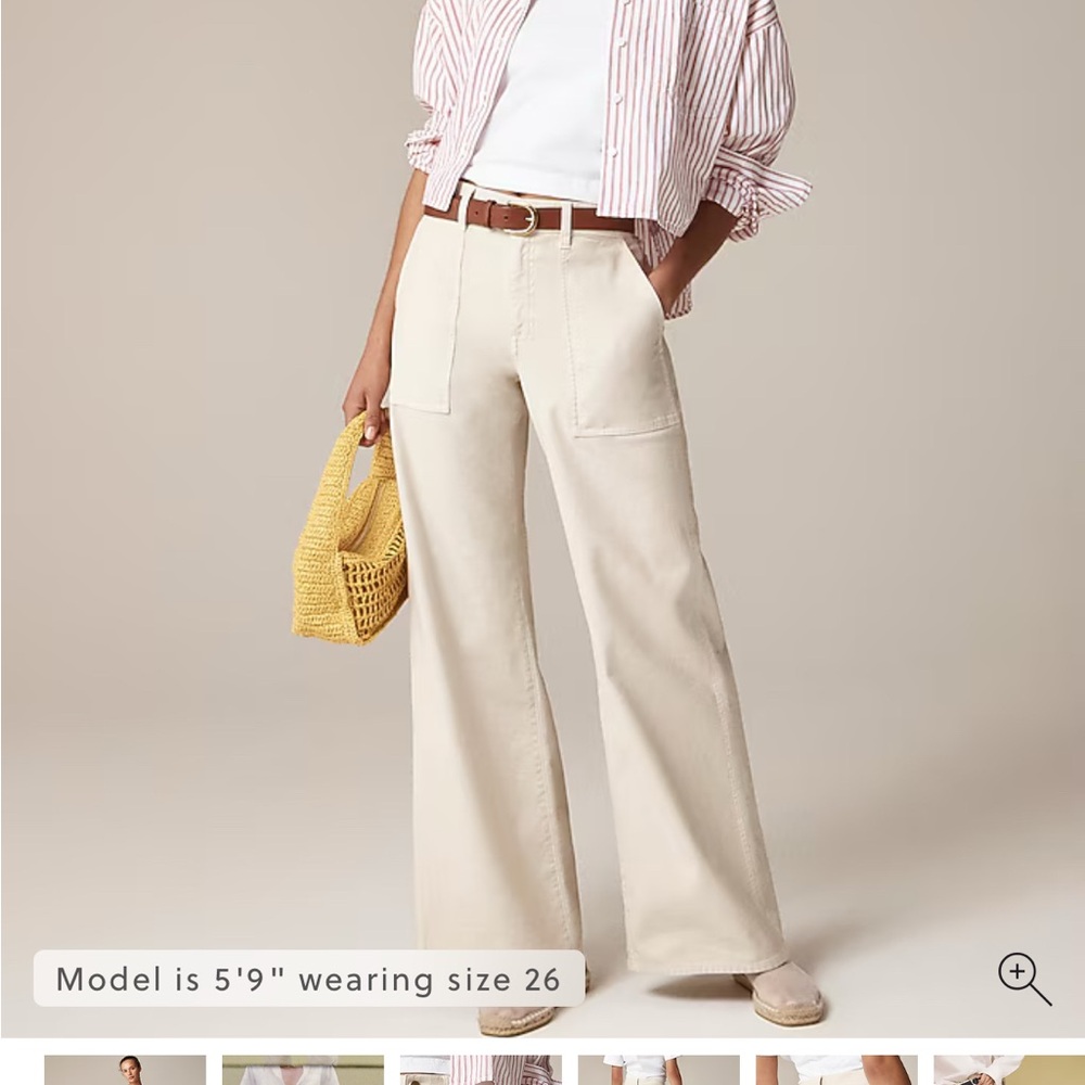 J. Crew Camp-pocket wide-leg pant